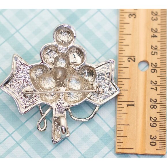 Elegant Silver Grapes Brooch - MJ - L1 - Picture 3 of 3